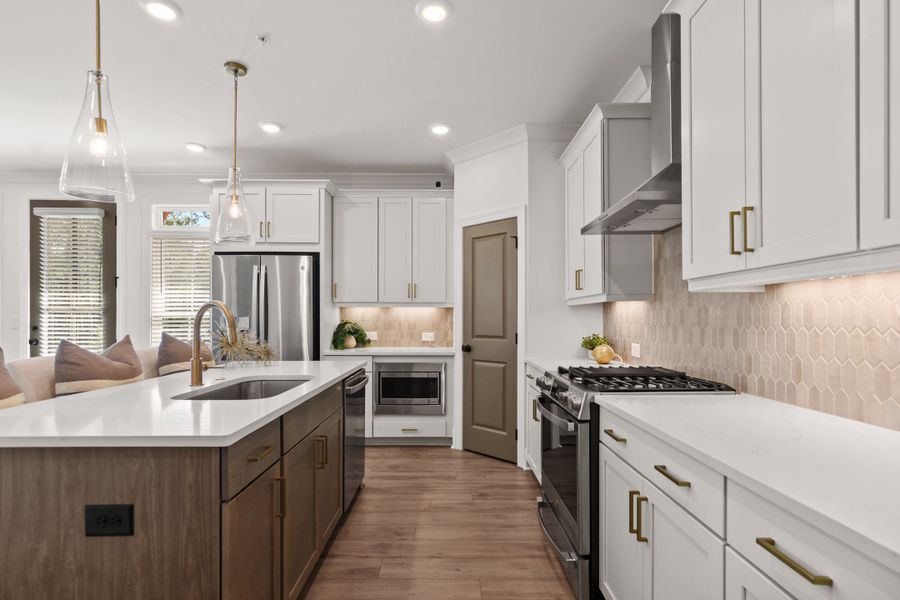 Furnished interior in a model home at IveyBrooke in Alpharetta (Image 6).