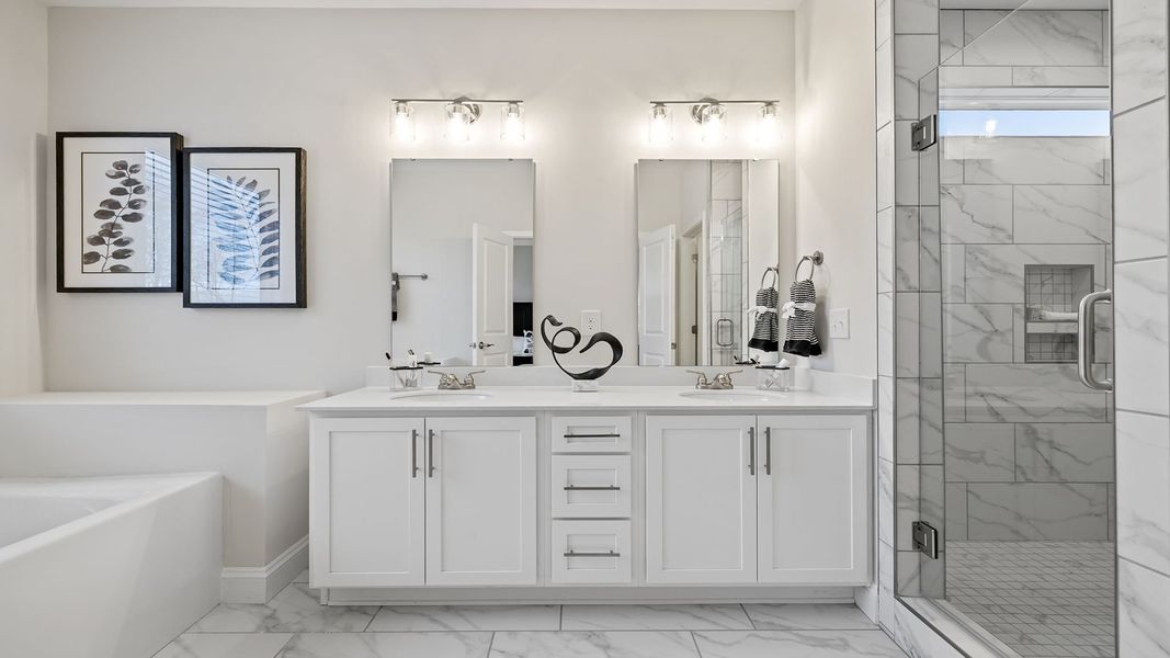 Furnished interior in a model home at Briargate in Fountain Inn (Image 27).