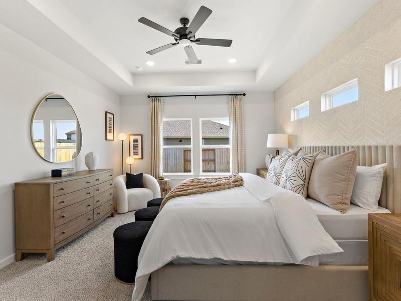 Furnished interior in a model home at Sundance Cove in Crosby (Image 23).