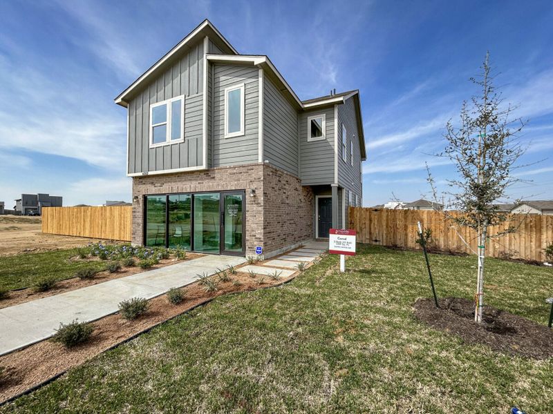 Front exterior of a home in the Cuatro Vientos Sur community, located in Laredo, TX (Image 2).
