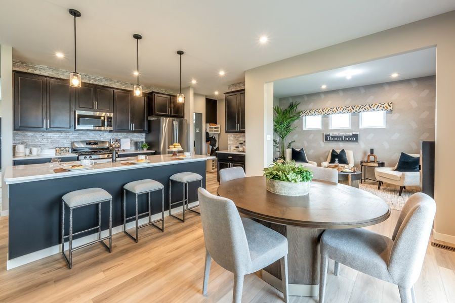 Furnished interior in a model home at Three Rivers in Rome (Image 33).