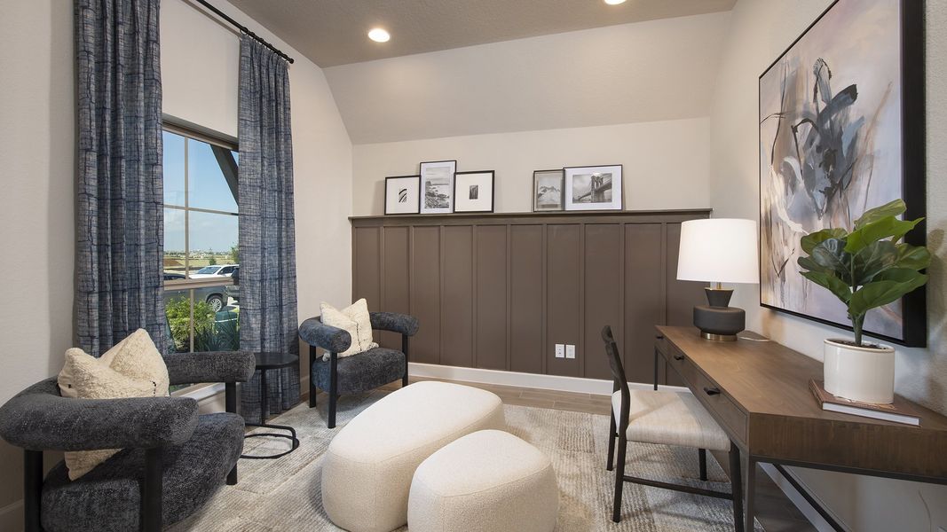 Furnished interior in a model home at Legacy 50' in League City (Image 4).