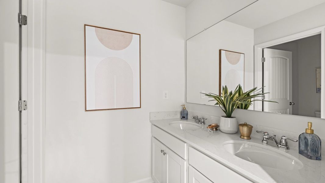 Furnished interior in a model home at Lost Creek in Dallas (Image 49).