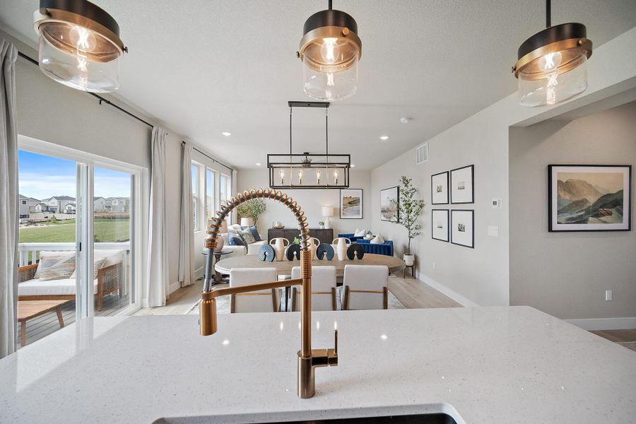 Furnished interior in a model home at Trails at Aspen Ridge-3 in Colorado Springs (Image 9). Furnished interior in a model home at Trails at Aspen Ridge-3 in Colorado Springs (Image 9).