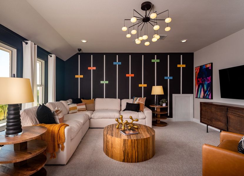 Furnished interior in a model home at Highland Crossing in Celina (Image 24).