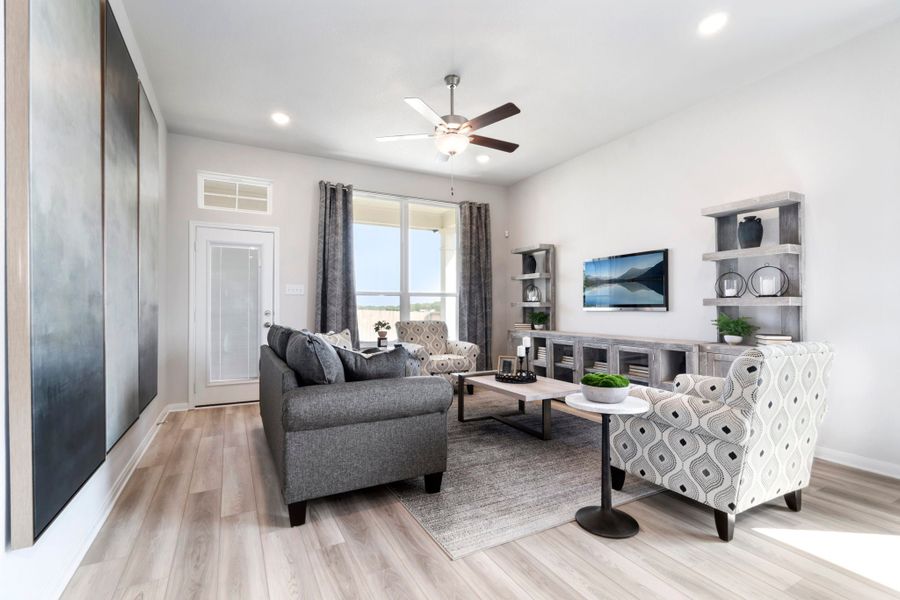 Furnished interior in a model home at Legacy at Park Meadows in Lorena (Image 14).