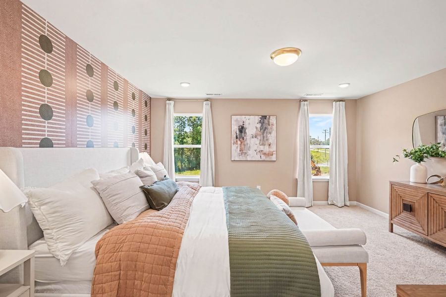 Furnished interior in a model home at Wendell Springs in Wendell (Image 12). Furnished interior in a model home at Wendell Springs in Wendell (Image 12).