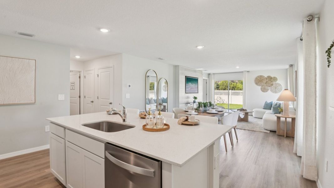 Furnished interior in a model home at Brighton Park in Hudson (Image 18).