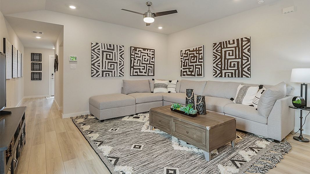 Furnished interior in a model home at Midtown Reserve in College Station (Image 8).
