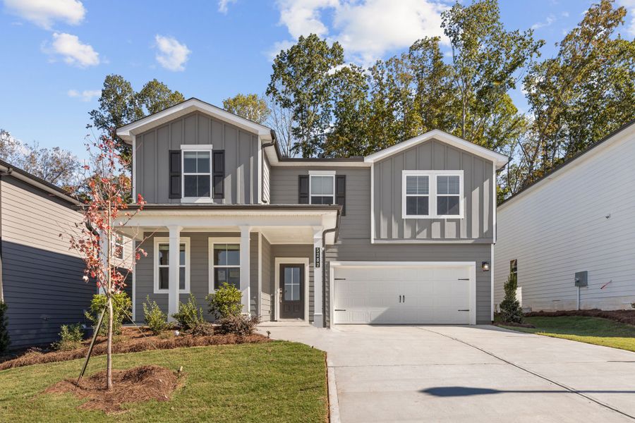 A house with a garage. A house with a garage.