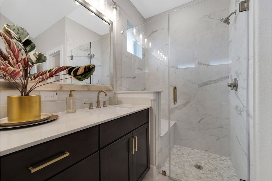 Furnished interior in a model home at Sunterra Lakes in Brookshire (Image 33).