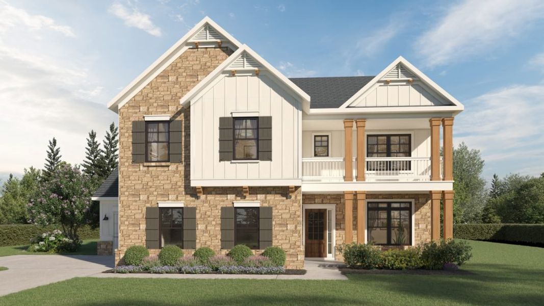 Front exterior of a home in the Walters Creek community, located in Douglasville, GA (Image 5). Front exterior of a home in the Walters Creek community, located in Douglasville, GA (Image 5).