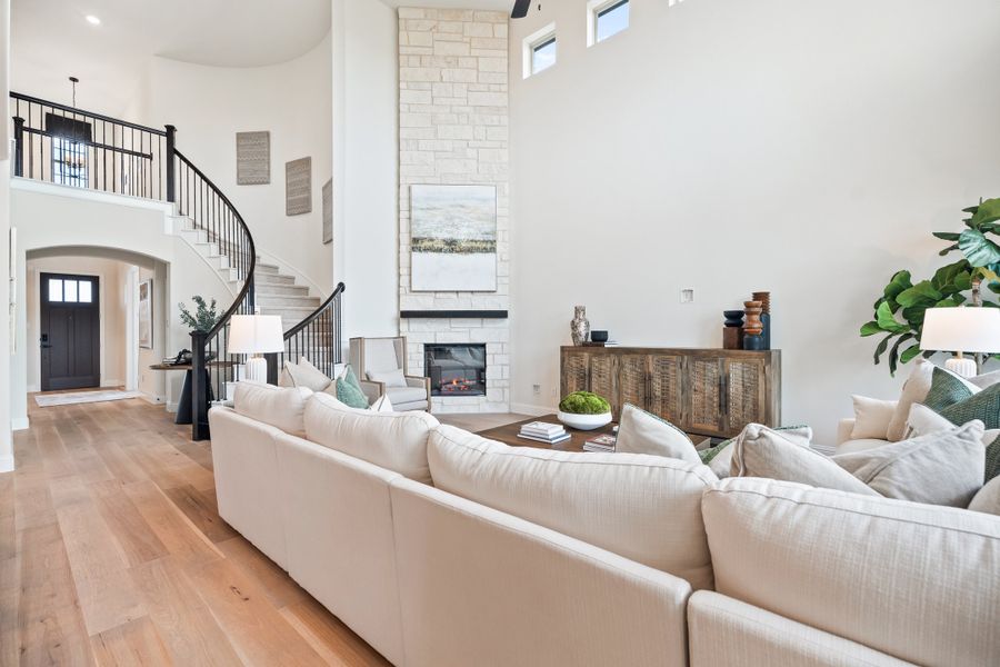 Furnished interior in a model home at Lovers Landing in Forney (Image 5).