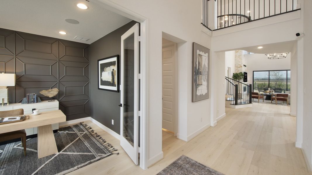 Furnished interior in a model home at Haby Hill 60' in San Antonio (Image 3). Furnished interior in a model home at Haby Hill 60' in San Antonio (Image 3).