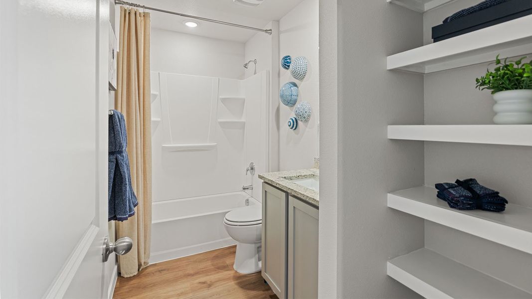 Furnished interior in a model home at Royal Oak South in Corpus Christi (Image 20).