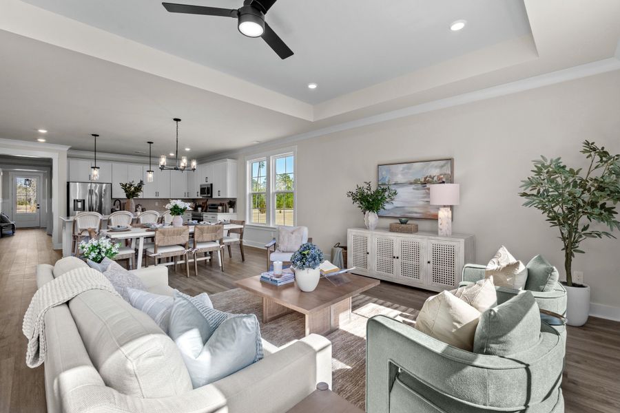 Furnished interior in a model home at Huckleberry Estates in Conway (Image 4).