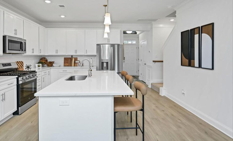 Furnished interior in a model home at Lake Carolina Townhomes in Columbia (Image 6). Furnished interior in a model home at Lake Carolina Townhomes in Columbia (Image 6).