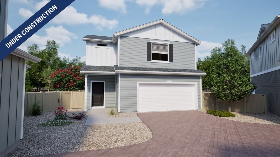 Front exterior of a home in the Coach House at Muegge Farms community, located in Bennett, CO (Image 3).