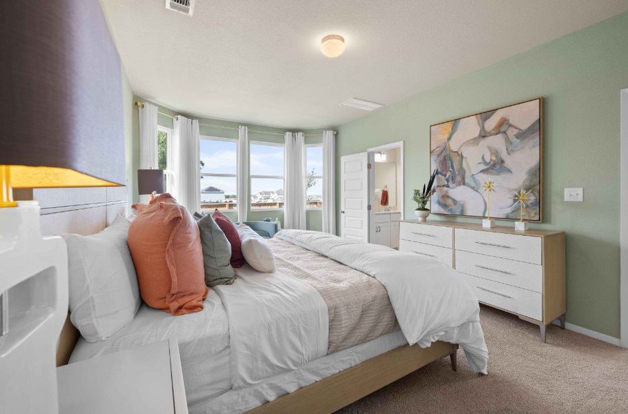 Furnished interior in a model home at Hunters Ranch in San Antonio (Image 36).