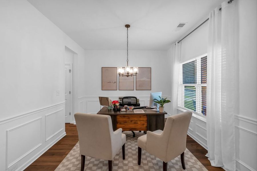 Furnished interior in a model home at The Overlook at Factory Shoals in Mableton (Image 27).