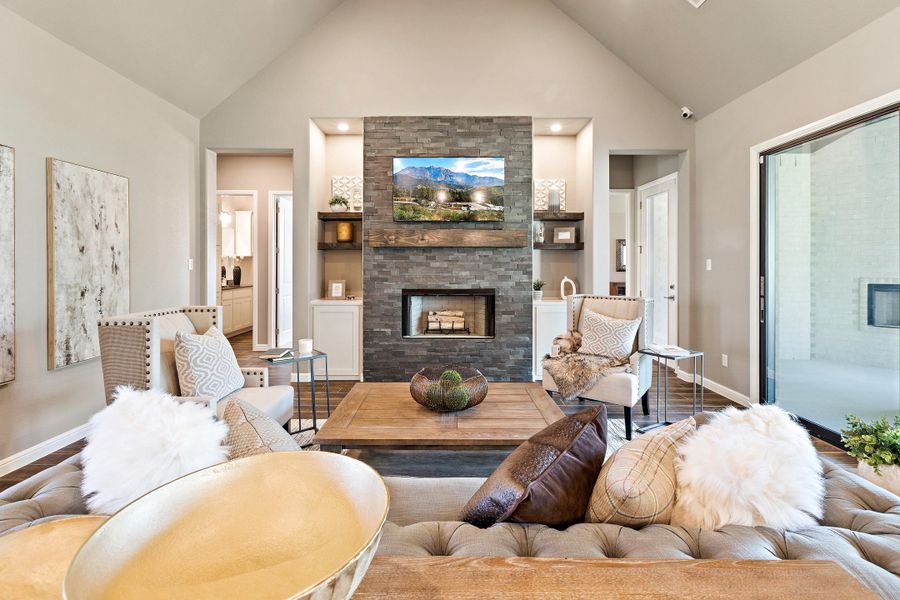 Furnished interior in a model home at Vintage Oaks in Weatherford (Image 64).