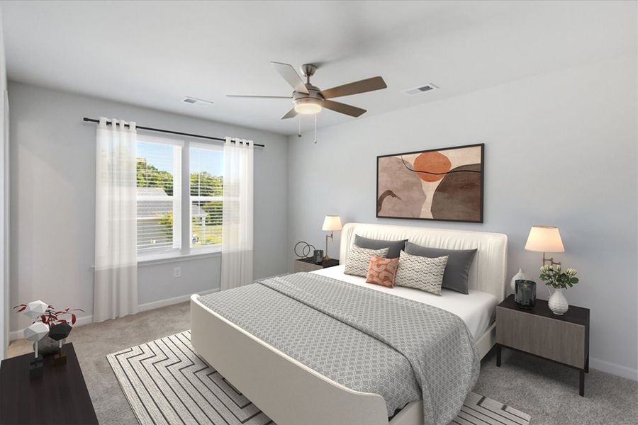 Furnished interior in a model home at Oakhurst Single Family Homes in Woodruff (Image 16). Furnished interior in a model home at Oakhurst Single Family Homes in Woodruff (Image 16).