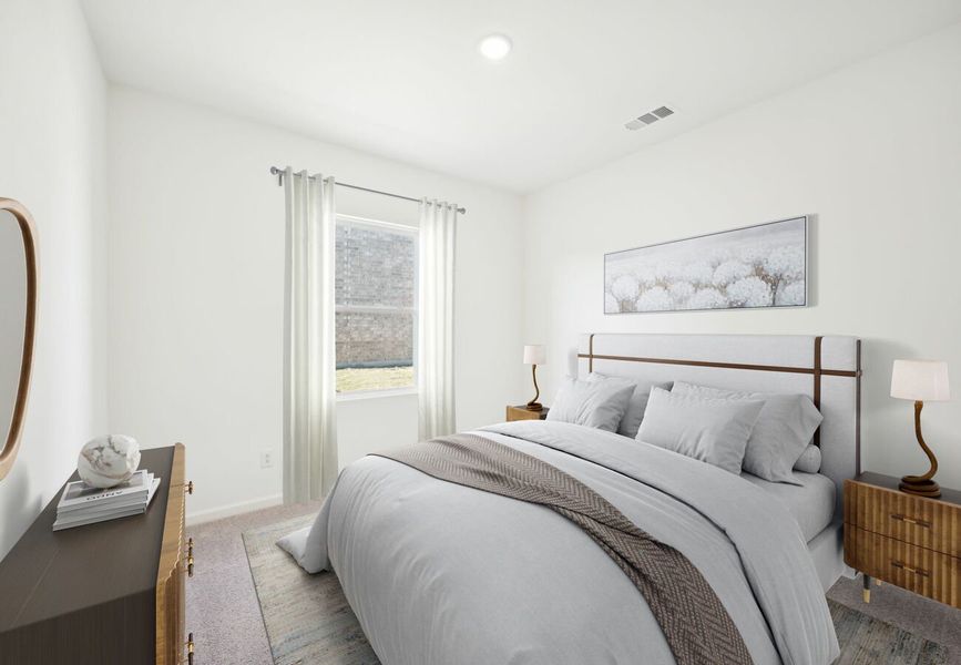 Furnished interior in a model home at Harrington Trails at The Canopies in New Caney (Image 6).