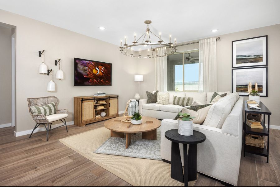 Furnished interior in a model home at Harvest at Citrus Park in Goodyear (Image 7).