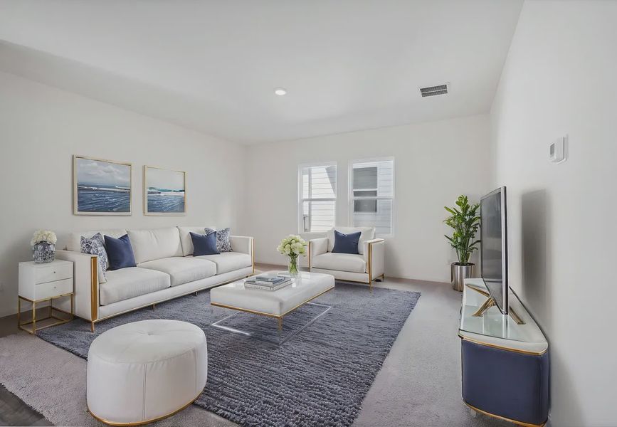 Furnished interior in a model home at Brookshire at Legacy Hills in Celina (Image 6).