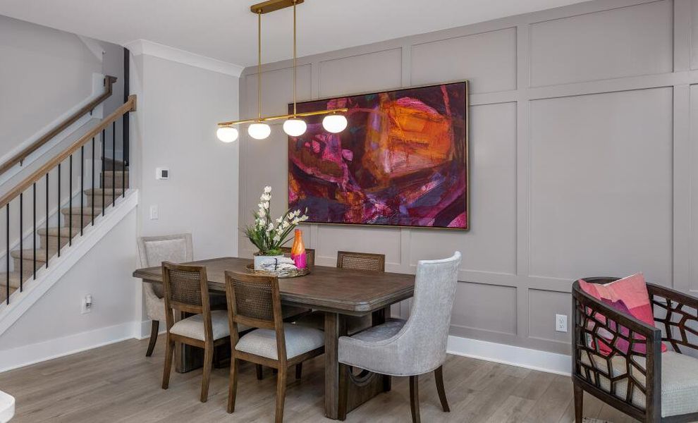Furnished interior in a model home at Running Brook Townes in Durham (Image 19).