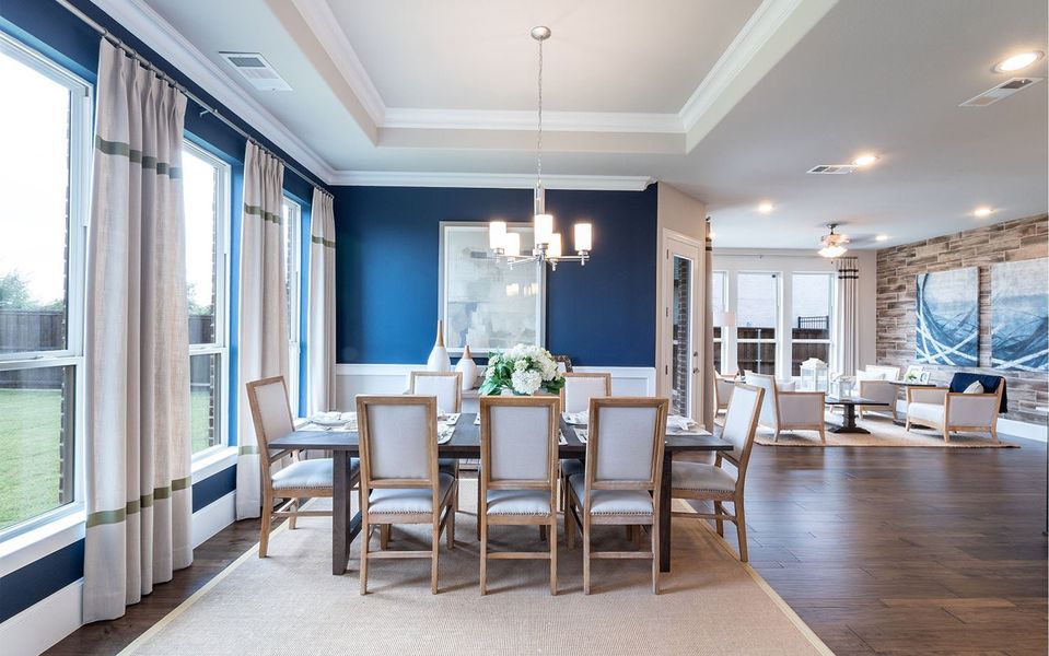 Furnished interior in a model home at High Park Hill in Arrington (Image 9).