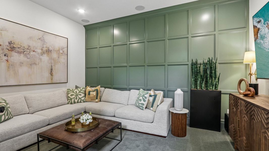 Furnished interior in a model home at The Reserve at Watters in Allen (Image 9).