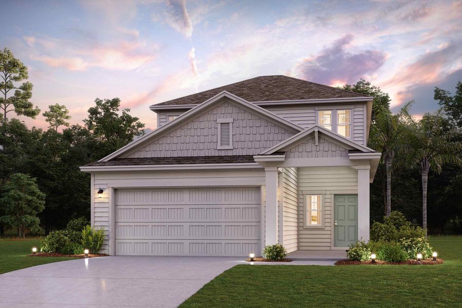 A house with a garage. A house with a garage.