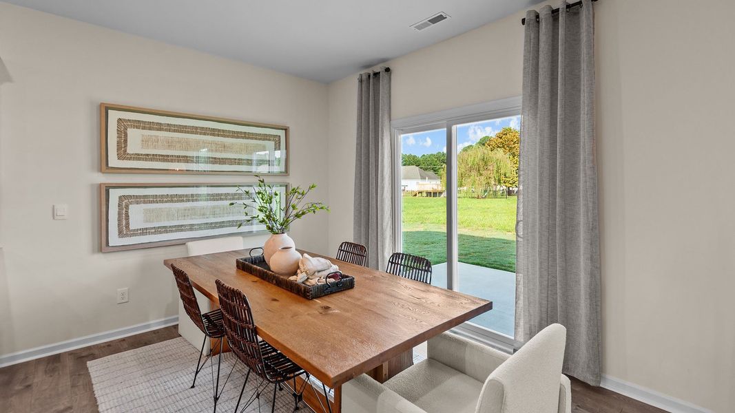 Furnished interior in a model home at The Preserve at Kinsley in Jamestown (Image 8).