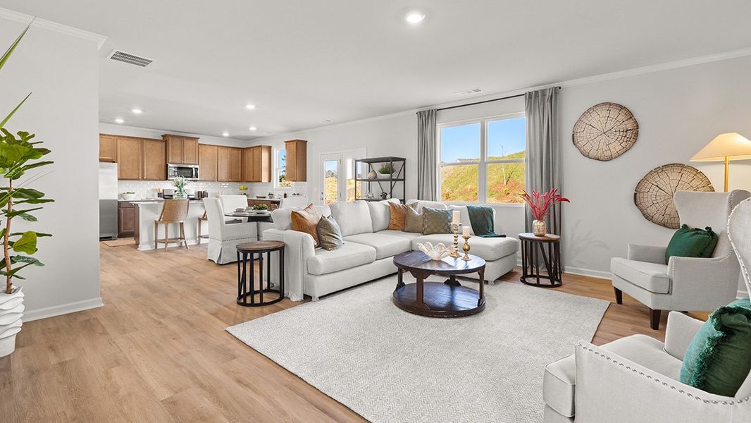 Furnished interior in a model home at Hamptons at Riverwood South in Dallas (Image 7).