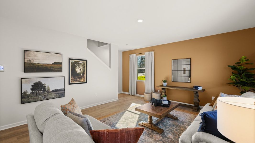 Furnished interior in a model home at Oconee Overlook in Gainesville (Image 11).