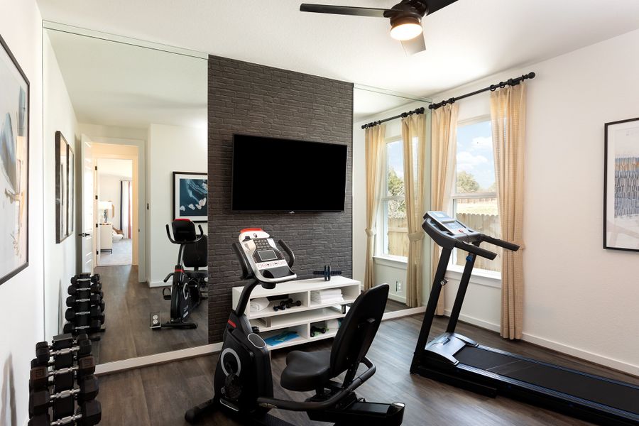 Furnished interior in a model home at East View Farms in Georgetown (Image 5).