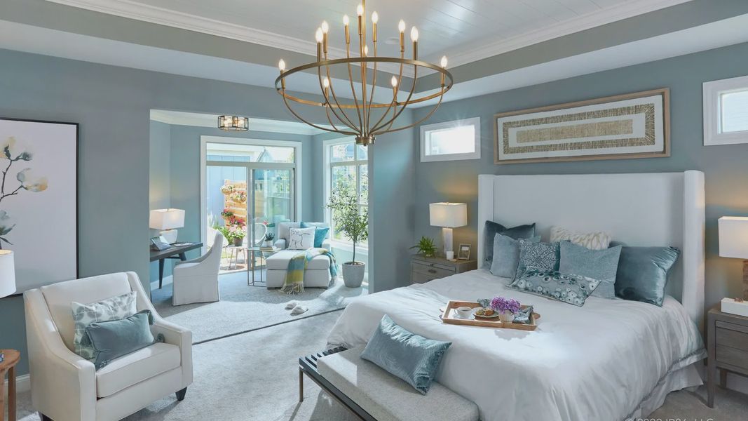 Furnished interior in a model home at The Courtyards at Quail Park in Mint Hill (Image 10).