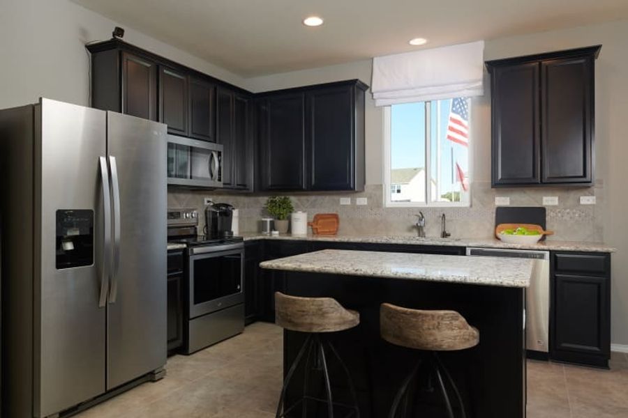 Furnished interior in a model home at Elley Crossing in New Braunfels (Image 22).