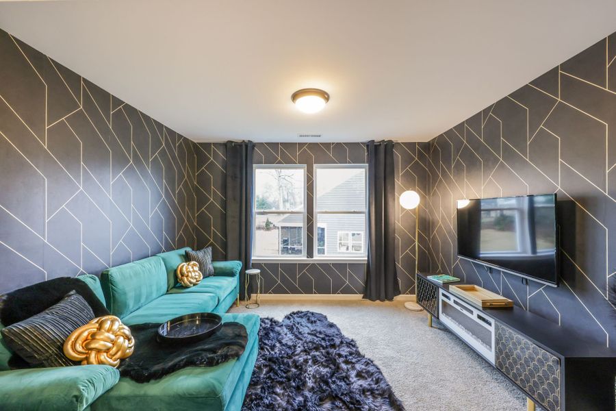 Furnished interior in a model home at Huntington Hills in Lincolnton (Image 14).