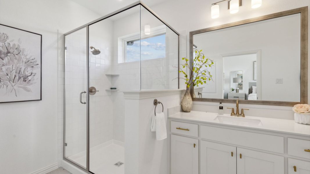 Furnished interior in a model home at Hazelwood in Frisco (Image 28).