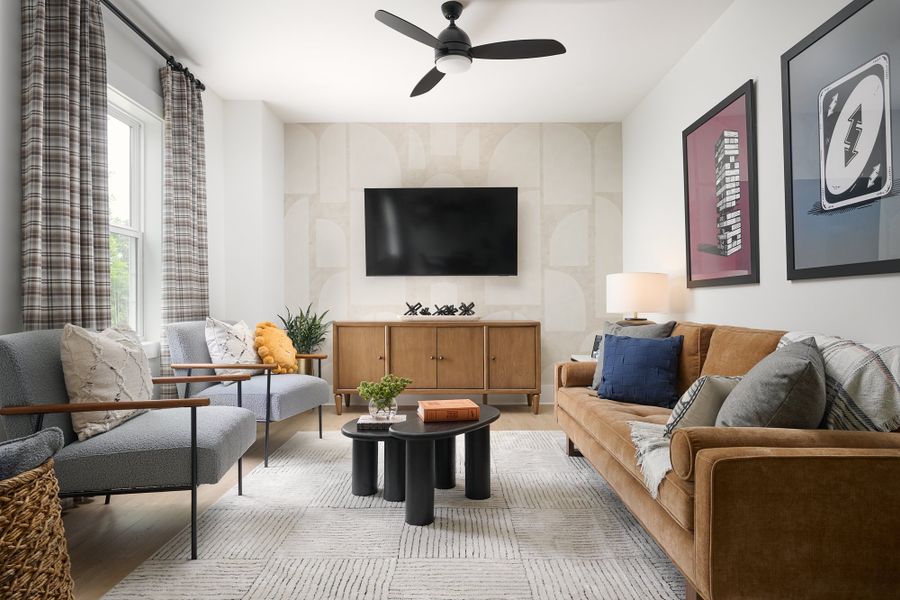 Furnished interior in a model home at Flatiron Forest in Pittsboro (Image 15). Furnished interior in a model home at Flatiron Forest in Pittsboro (Image 15).