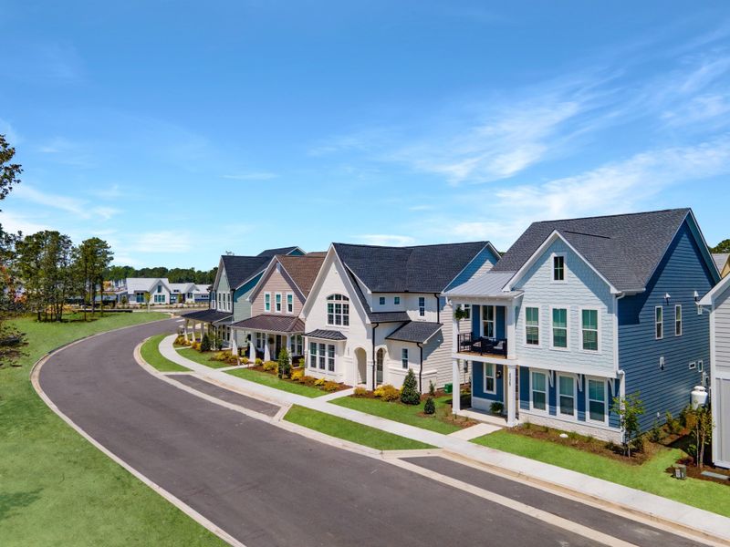 Aerial view of the East & Mason community in Wilmington, NC, showing layout and nearby surroundings (Image 10).