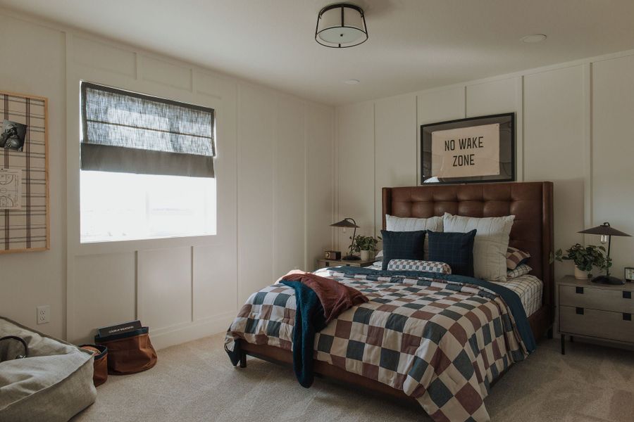 Furnished interior in a model home at Prairie Song in Windsor (Image 28).