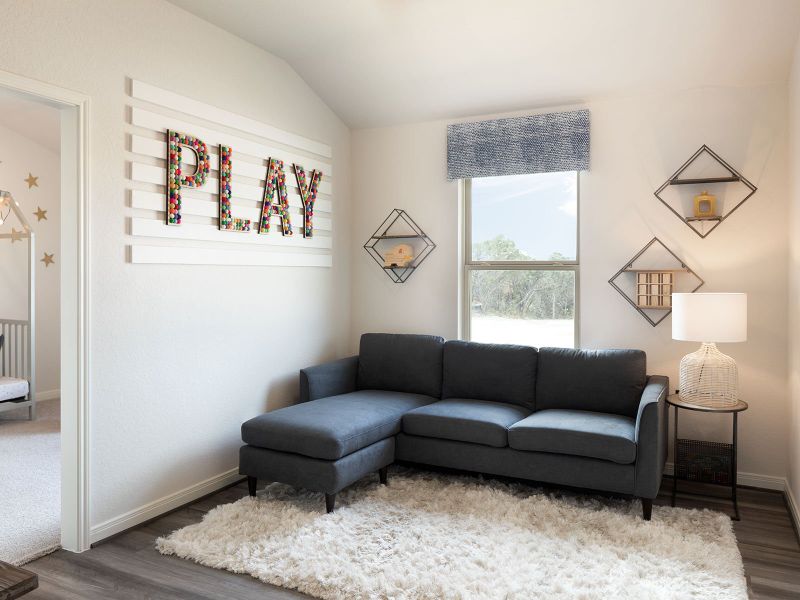 Utilize this spacious flex space as a game room however best suits your needs.