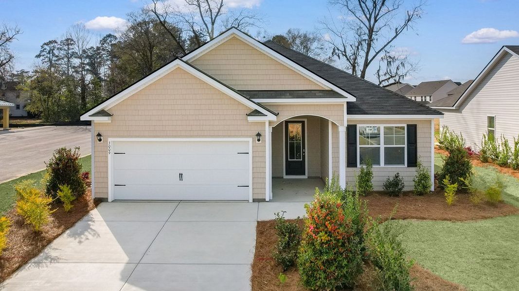 Front exterior of a home in the The Bluffs at Mill Creek community, located in Florence, SC (Image 5). Front exterior of a home in the The Bluffs at Mill Creek community, located in Florence, SC (Image 5).