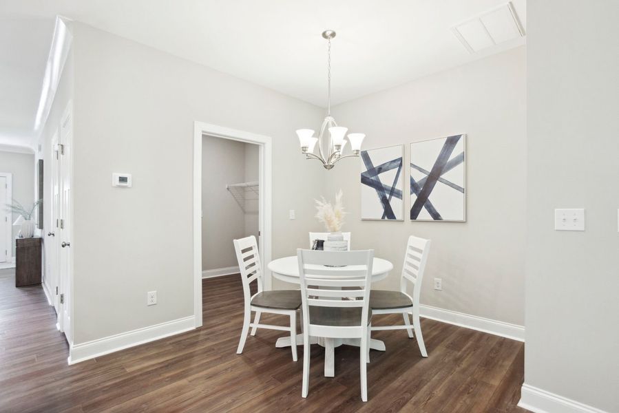 Furnished interior in a model home at Rourk Woods in Shallotte (Image 24).