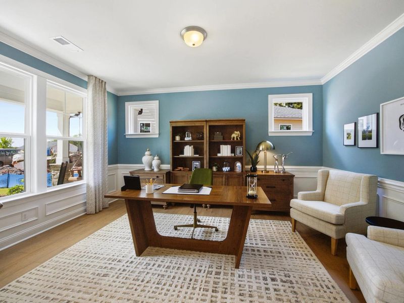Furnished interior in a model home at Enclave at Belmont in Belmont (Image 8).