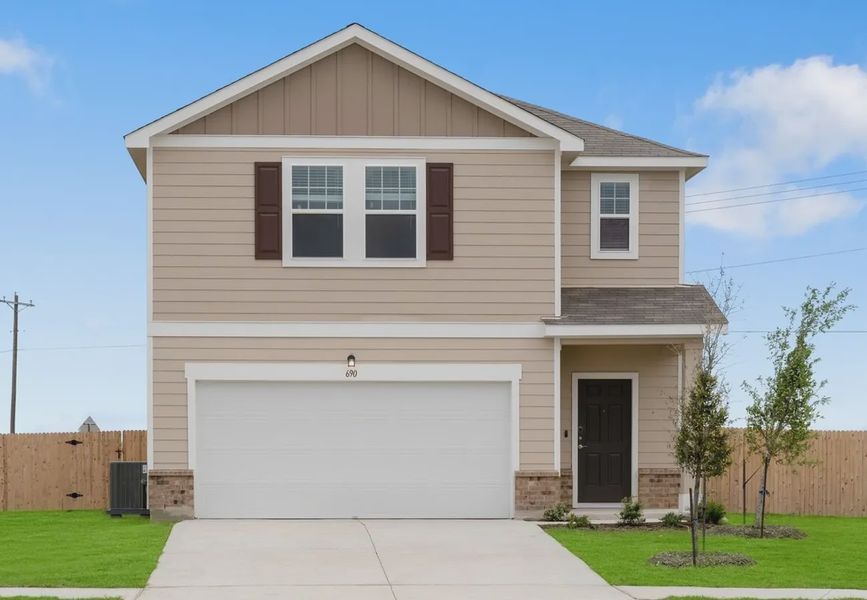 Front exterior of a home in the Hymeadow community, located in Maxwell, TX (Image 5).