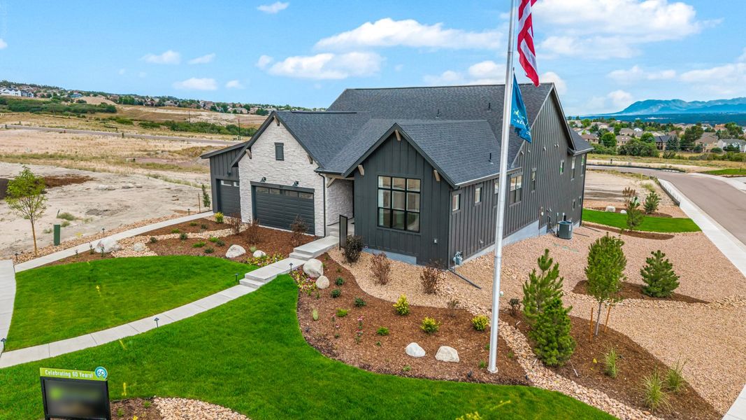Front exterior of a home in the Jackson Creek community, located in Monument, CO (Image 35).
